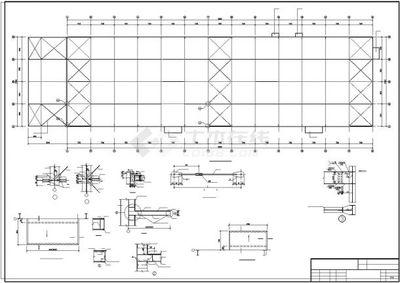 某27.5m跨钢结构厂房结构施工图